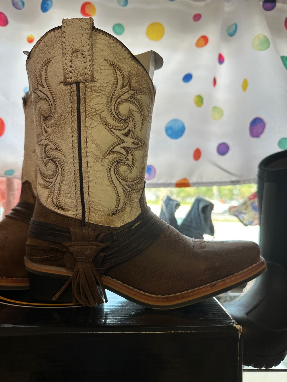 Dan Post Brown Women’s Western Boots with Decorative Soles